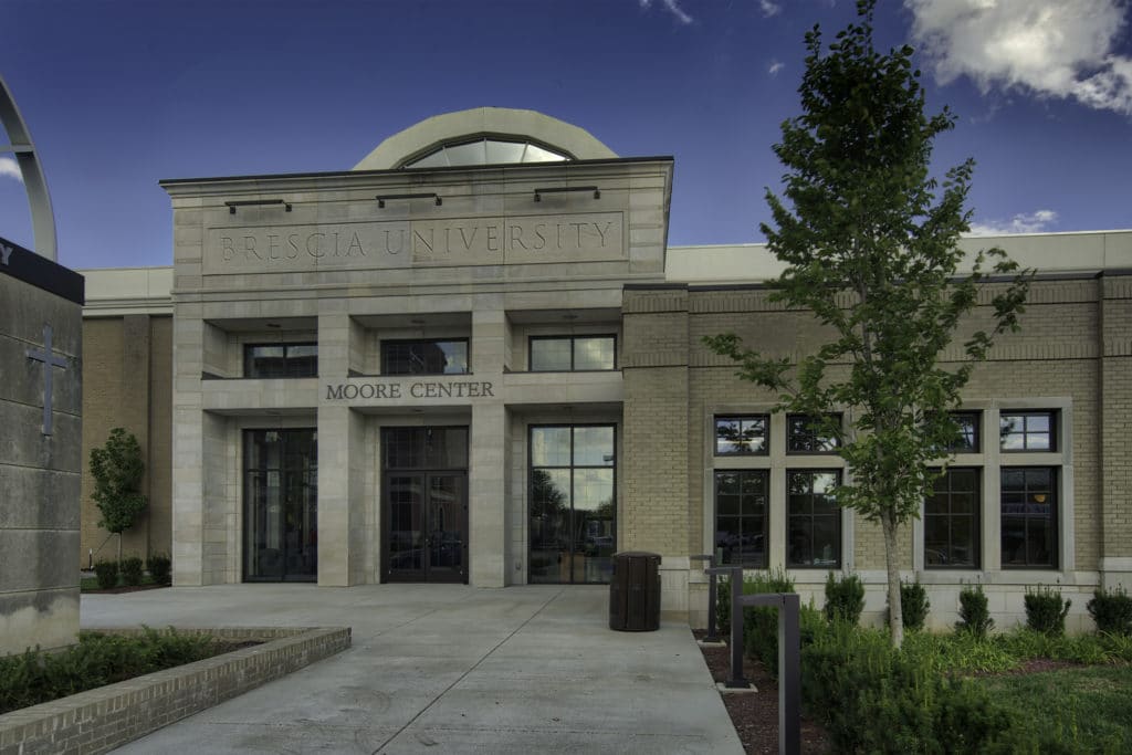 An external image of the entrance of the Moore Center.