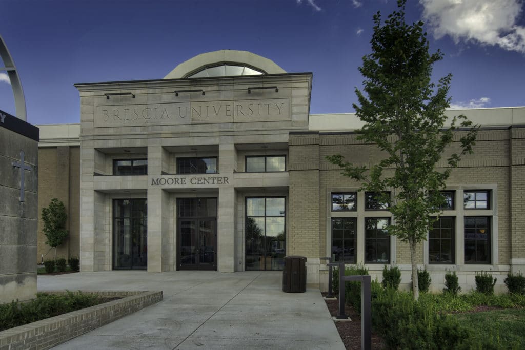 An external image of the entrance of the Moore Center.