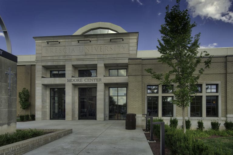 An external image of the entrance of the Moore Center.