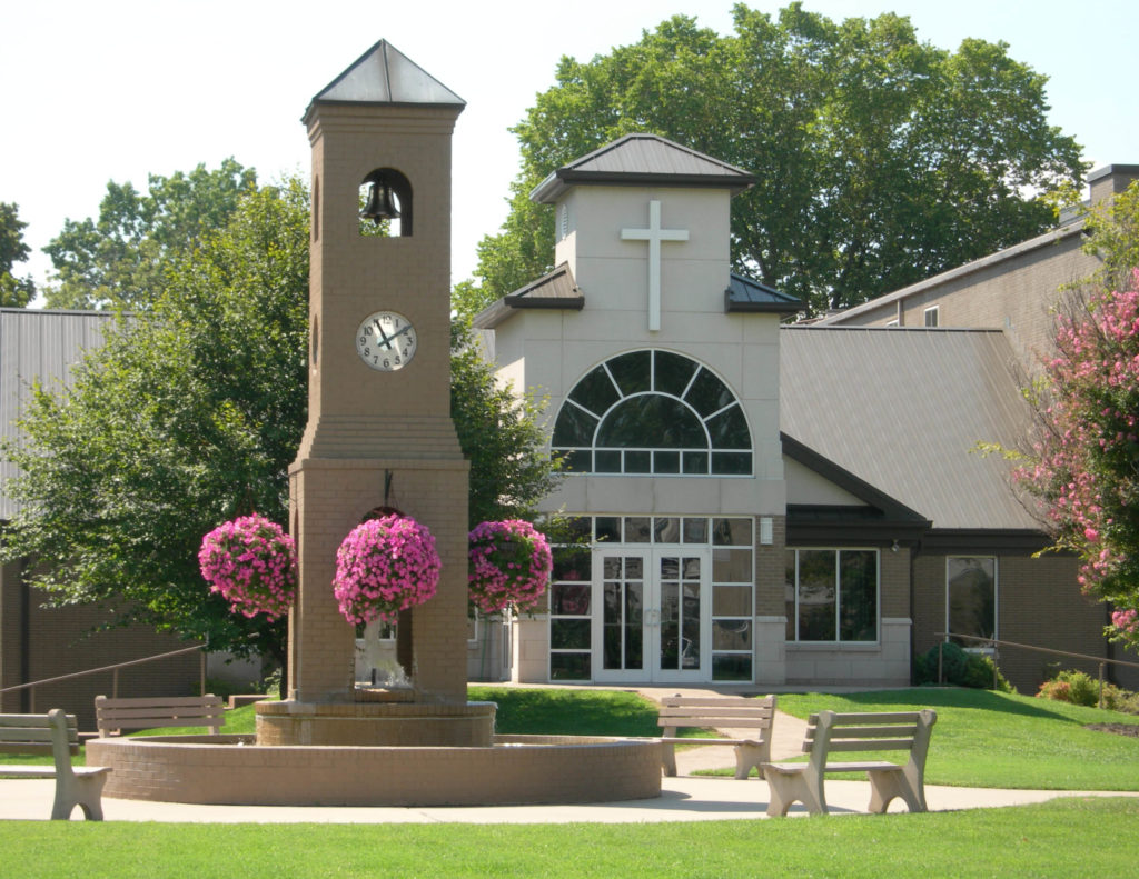 An external photo of the chapel on Brescia University's campus.