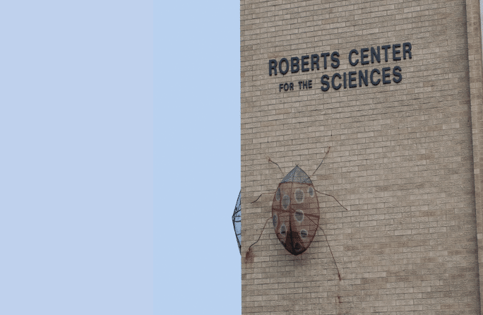 An external image of the Roberts Center for the Sciences.