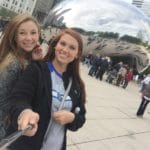 Honors College students with the Bean sculpture in Chicago in 2015